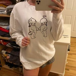 white angel oversized sweatshirt